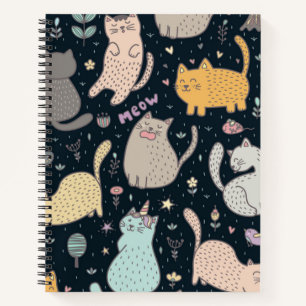 Cat pattern notebook