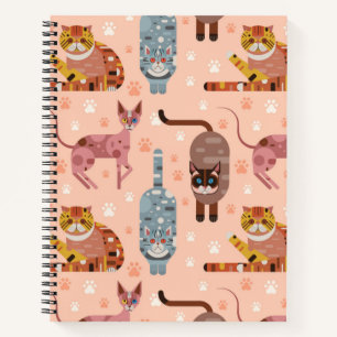 Cat pattern notebook