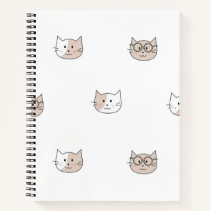 Cat pattern notebook