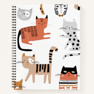 Cat pattern notebook