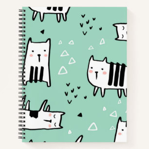 Cat pattern notebook