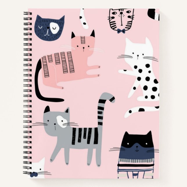 Cat pattern notebook (Front)