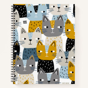 Cat pattern notebook