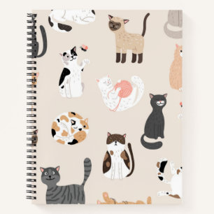 Cat pattern notebook