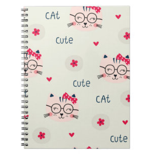 Cat pattern notebook