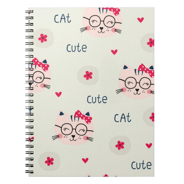 Cat pattern notebook (Front)