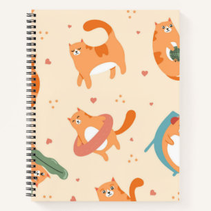 Cat pattern notebook