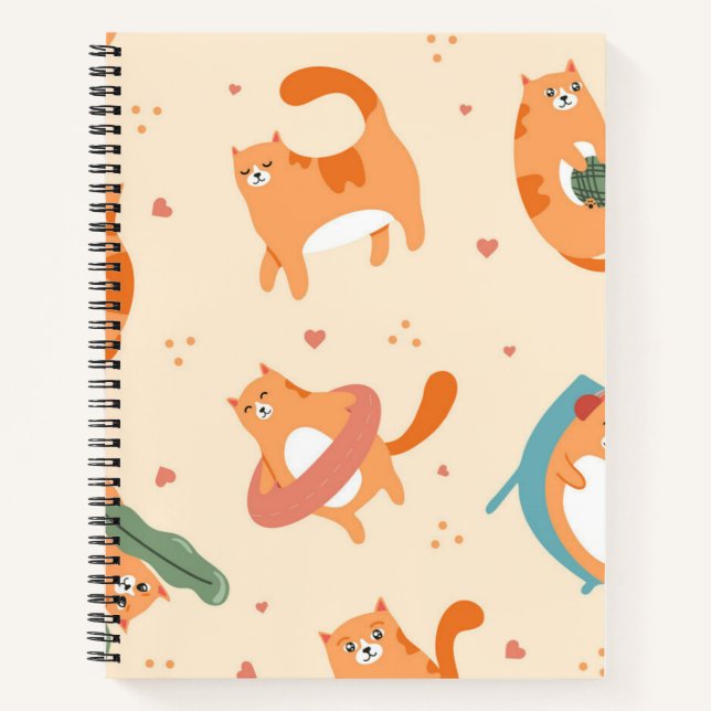 Cat pattern notebook (Front)
