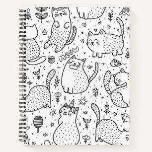 Cat pattern notebook