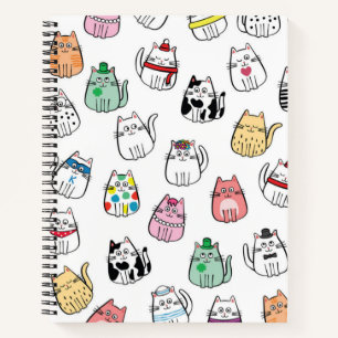 Cat pattern notebook