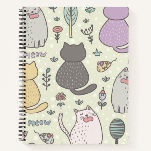 Cat pattern notebook
