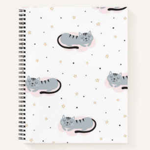 Cat pattern notebook