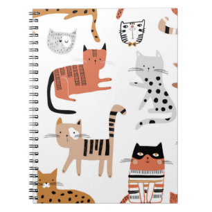Cat pattern notebook