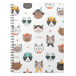 Cat pattern notebook