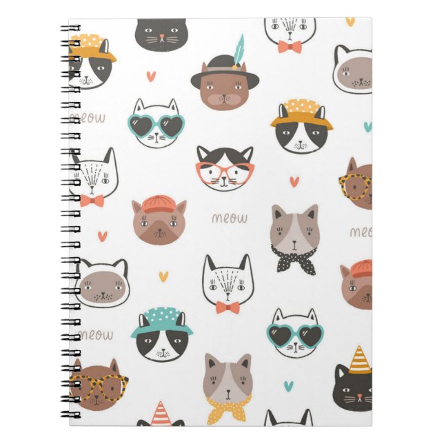 Cat pattern notebook (Front)