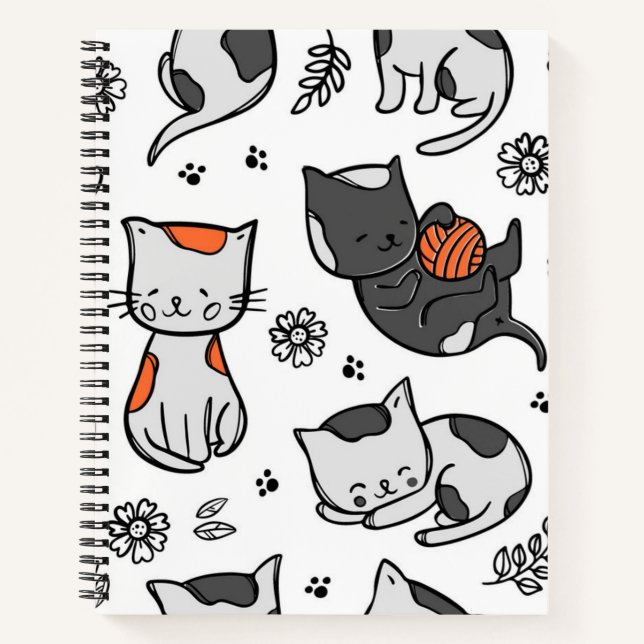Cat pattern notebook (Front)