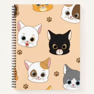 Cat pattern notebook