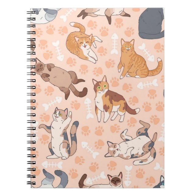 Cat pattern notebook (Front)