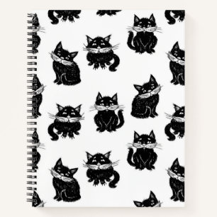Cat pattern notebook