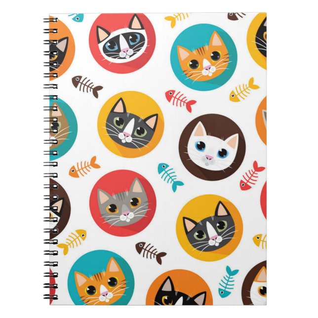 Cat pattern notebook (Front)