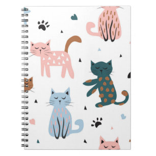 Cat pattern notebook