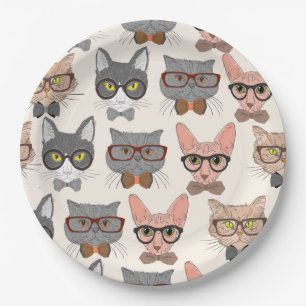 Cat Pattern Paper Plate