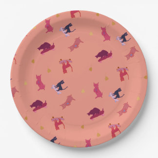 Cat Pattern Paper Plate