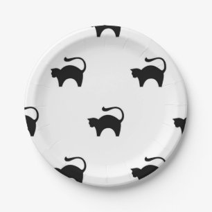 Cat pattern paper plate