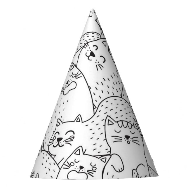 Cat pattern party hat (Front)