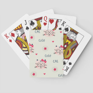 Cat pattern playing cards