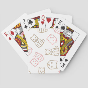 Cat pattern playing cards