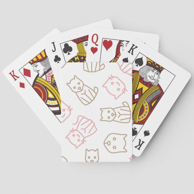 Cat pattern playing cards (Back)
