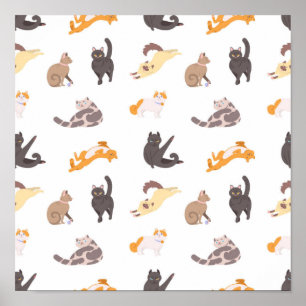 Cat pattern poster