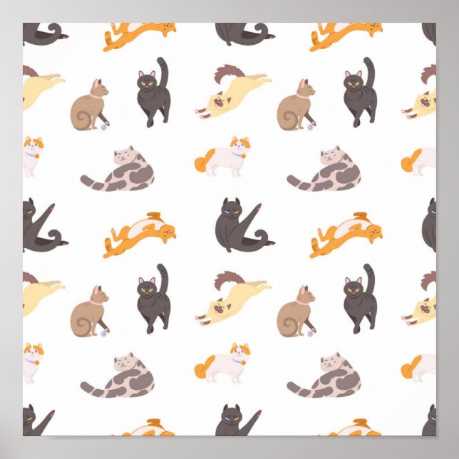 Cat pattern poster (Front)