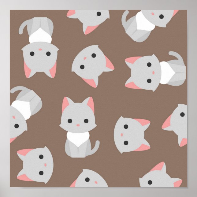 Cat pattern poster (Front)