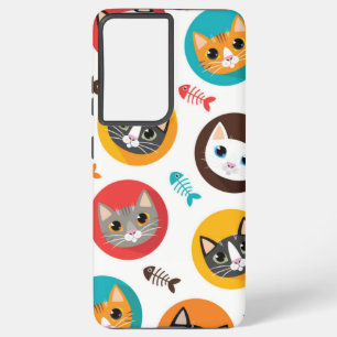 Cat pattern samsung galaxy case