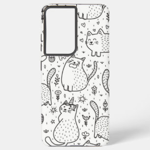 Cat pattern samsung galaxy case