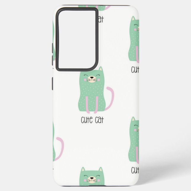 Cat pattern samsung galaxy s21 ultra case (Back)