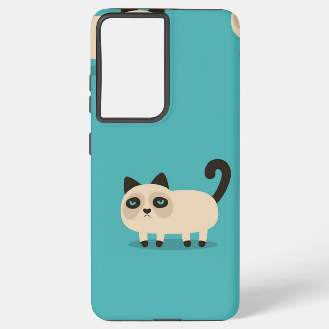 Cat pattern samsung galaxy s21 ultra case (Back)