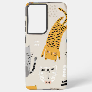 Cat pattern samsung galaxy case