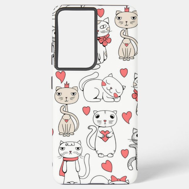 Cat pattern samsung galaxy s21 ultra case (Back)