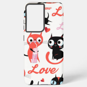 Cat pattern samsung galaxy case