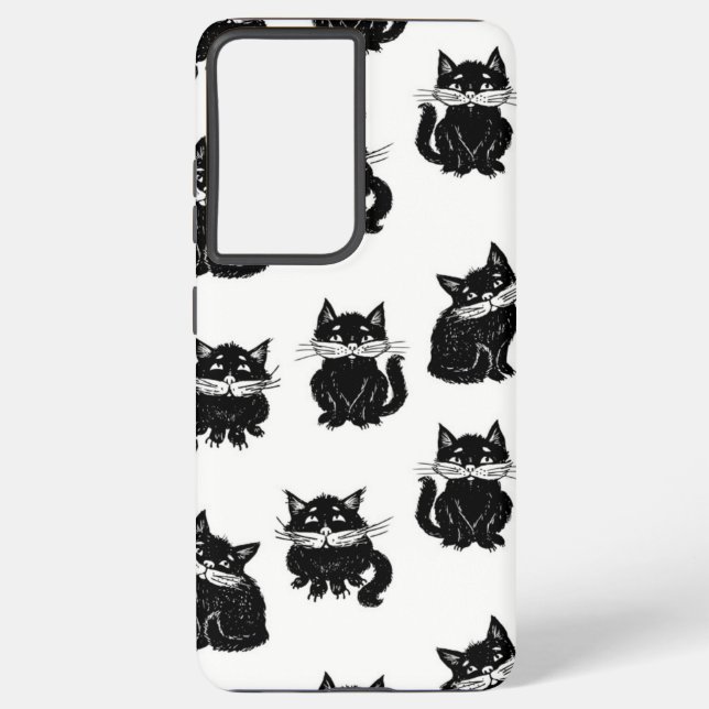 Cat pattern samsung galaxy s21 ultra case (Back)