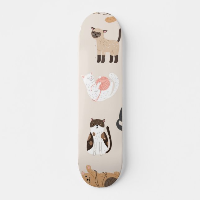 Cat pattern skateboard (Front)