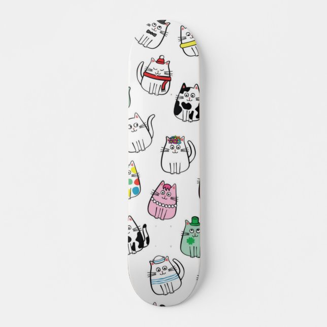 Cat pattern skateboard (Front)