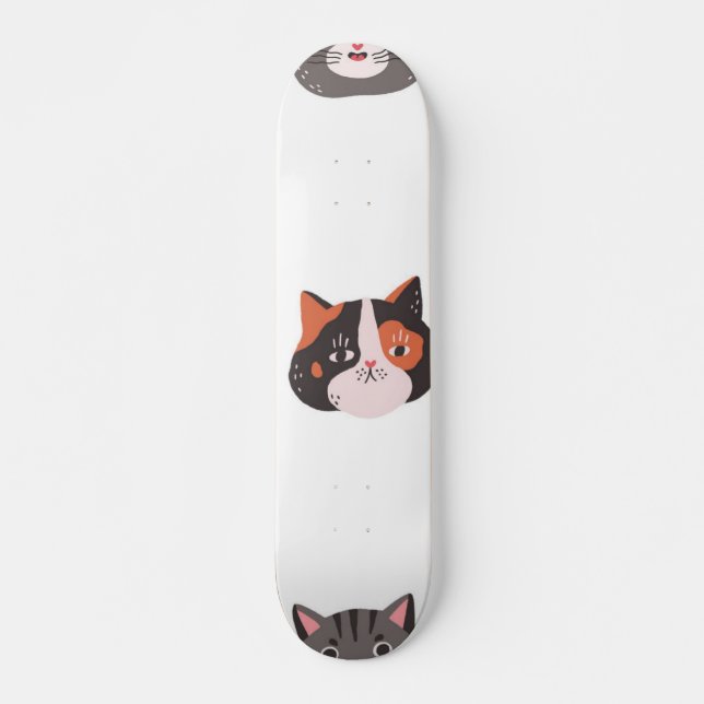 Cat pattern skateboard (Front)