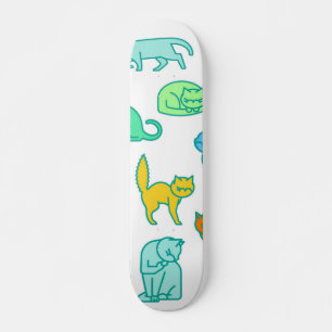 Cat pattern skateboard