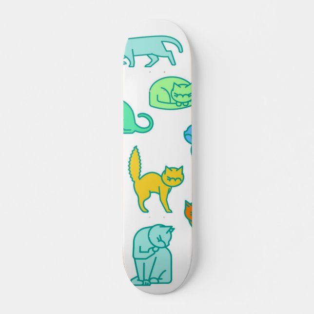 Cat pattern skateboard (Front)