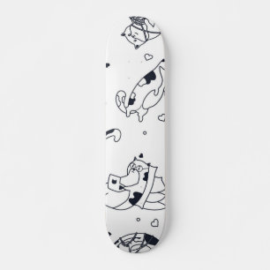 Cat pattern skateboard