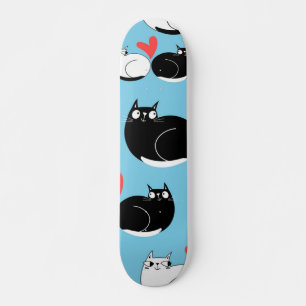 Cat pattern skateboard